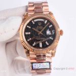 Swissclone Rolex Day-Date 1-1 Best Edition QF Factory V5 Eisenkiesel Dial-Rose Gold President Watch